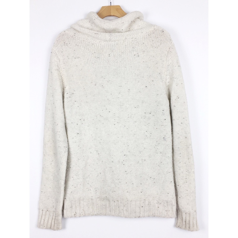 Bershka oatmeal chunky knit cowl neck sweater - Picture 2 of 7